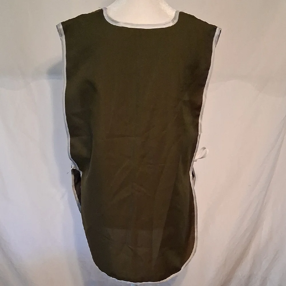 Olive Green LADIES WOMEN TABARD APRON OVERALL KITCHEN CATERING CLEANING